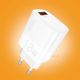  home charger 18W QC3.0 front view showcasing its compact plug and USB port design