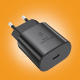 WUW-C253 PD 25W fast wall charger front view showcasing its compact plug and Type-C port design