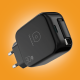 30W fast charger with Type-C cable front view showcasing the wall adapter and bundled wire