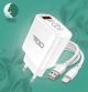 Ward 18W fast home adapter with iPhone cable WD-T05