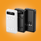 WUW-U44 20000mAh Magnetic Power Bank with Built-In Multi-Cables and Suction Mounts