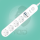 Ward 2500W smart power strip WD-SC05