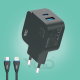 Ward 20W dual port fast home adapter with Type-C to Lightning cable WD-T12
