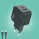 Ward 33W dual port fast home adapter with Type-C to Lightning cable WD-T17