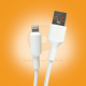White WUW-X128 fast charging cable featuring Lightning connector and USB-A head