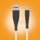 Precision Type-C connector head with durable black flexible collar