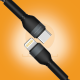 Apple iPhone charging safely with WUW-X182 Type-C to Lightning cable