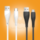 WUW-X196 fast charging cables in black and white options