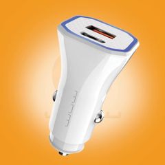 شاحن سيارة سريع بمنفذين USB-A و Type-C موديل WUW C149