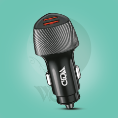 شاحن سيارة 12 واط بمنفذين USB-A عالي الكفاءة