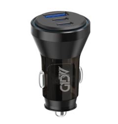 عظمة شاحن سيارة فائق السرعة 66 واط بثلاثة منافذ Type-C و USB موديل WD-C07