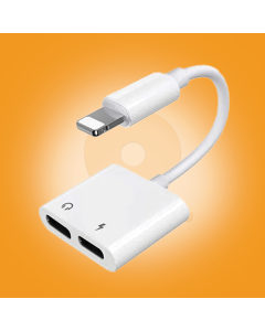 WUW Dual Lightning Audio & Charging Adapter