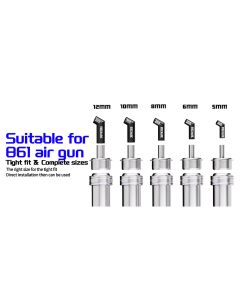 MECHANIC 9in1 861 Diagonal Air Gun Nozzle Set