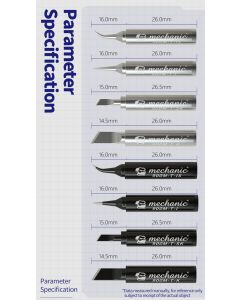 MECHANIC 900M-T-2C Lead-Free ESD Bevel-Cut Soldering Iron Tip