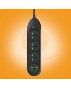 WUW-C133 Power Strip 3 Socket 4 USB