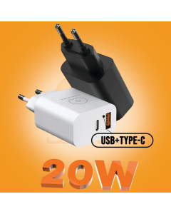 WUW-C172 20W Dual Port Fast Wall Charger
