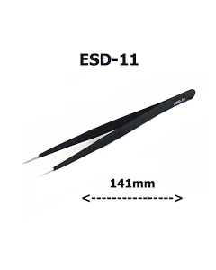 MECHANIC ESD-11 Precision Anti-Static Long Straight SMD Component Tweezers