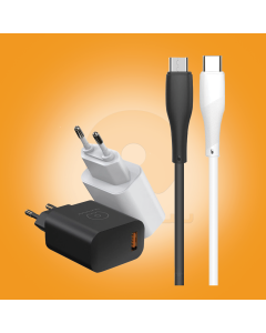 WUW-T73  Fast Wall Charger with Type-C Cable