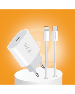 WUW-T79 20W PD Fast Wall Charger with Type-C to Lightning Cable