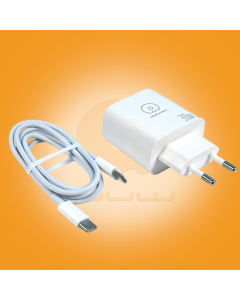WUW-T84 30W PD Fast Wall Charger with Type-C to Type-C Cable Set