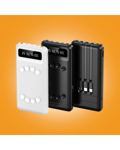 WUW-U43 20000mAh Power Bank with Built-In Multi-Cables