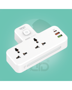 Ward SC07 Smart Power Strip 2500W with 20W Fast Charger & Night Lamp