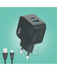 Ward 33W Dual Port Fast Home Adapter with iPhone Cable WD-T14