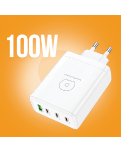 WUW-C158 100W 4-Port Fast Wall Charger (EU/UK)