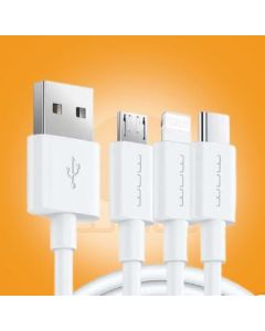 WUW-X158 3-in-1 Multi-Connector Fast Charging Cable 3A