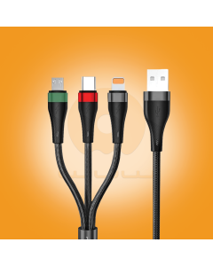 WUW-X190 3-in-1 Fast Charging Cable (Micro-USB / Type-C / Lightning)