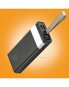 WUW-Y114 40000mAh Fast Charging Power Bank with LED Flashlight & Digital Display