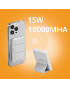 WUW-Y133 10000mAh Magnetic Wireless Fast Charging Power Bank with Foldable Kickstand & LED Display